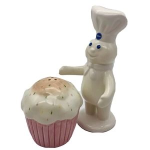 Pillsbury Doughboy Funfetti Cupcake Salt & Pepper Shakers 2007 Simson Giftware